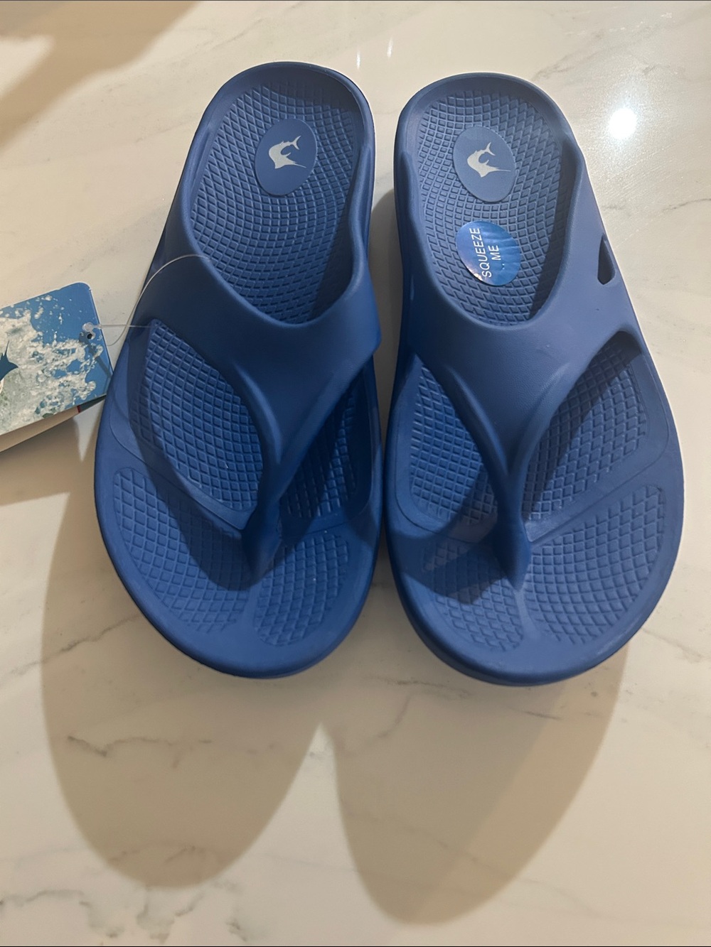 Reel Legends Men's Blue Foam Flip Flop Sandals